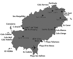 map of Ibiza
